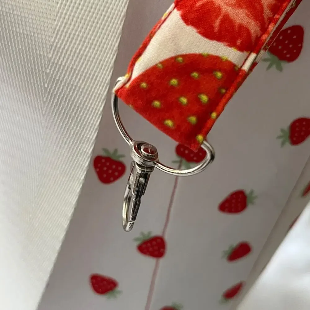 Berries & Polka Dots Handmade Womens Tote Handbag Large Cottagecore Farmhouse